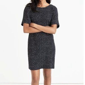 Madewell Mini Polka Dot Zip Back Shift dress
